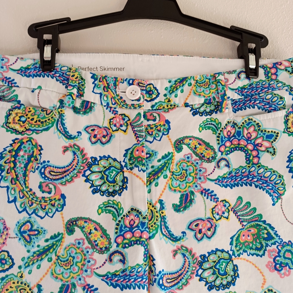 TALBOTS Paisley Perfect Skimmer Capri Pants, size 8p - Picture 5 of 15